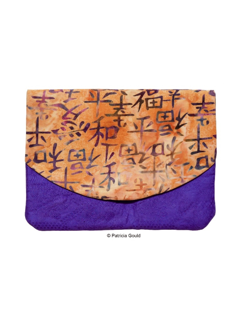 New - Cotton Sateen Clutch purse - One of a Kind, original design